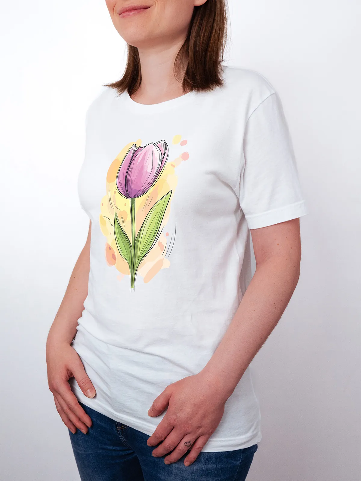 Fruehlings Tulpe T-Shirt White - Neustart