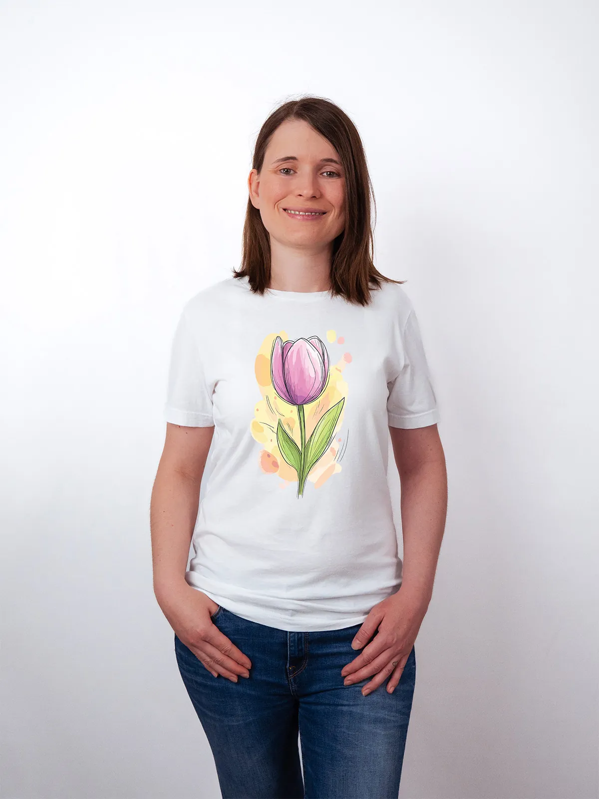 Fruehlings Tulpe T-Shirt White - Fruehling Kollektion