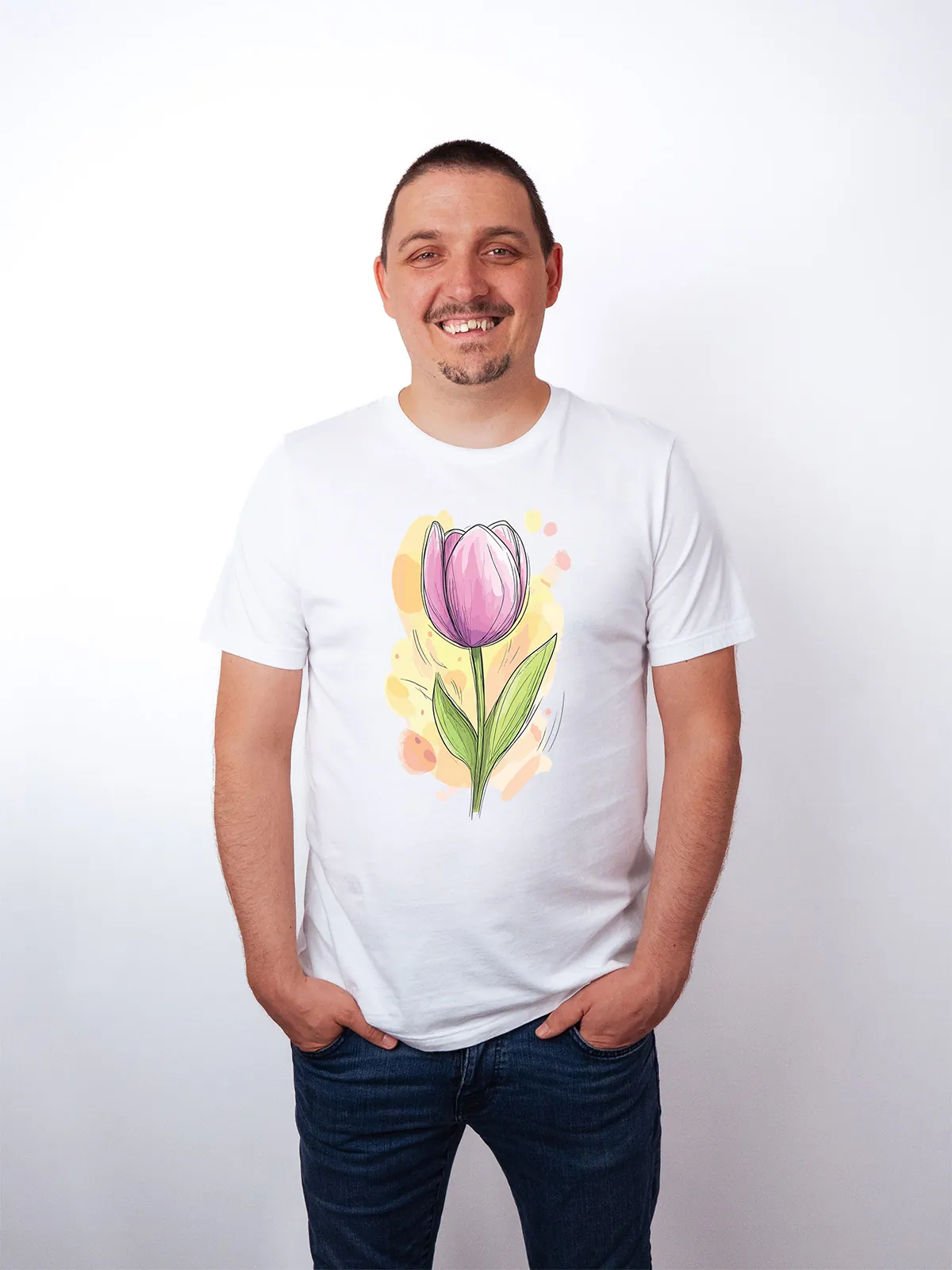 Fruehlings Tulpe T-Shirt White - Neustart
