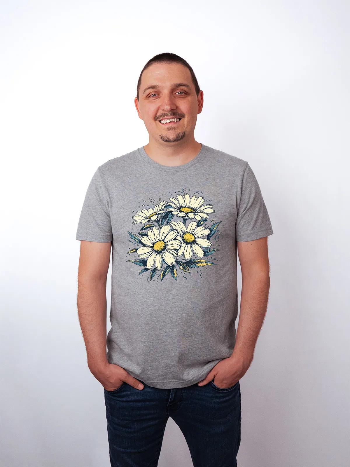 Gaensebluemchen Garten Athletic Heather T-Shirt - Fruehlingsmode