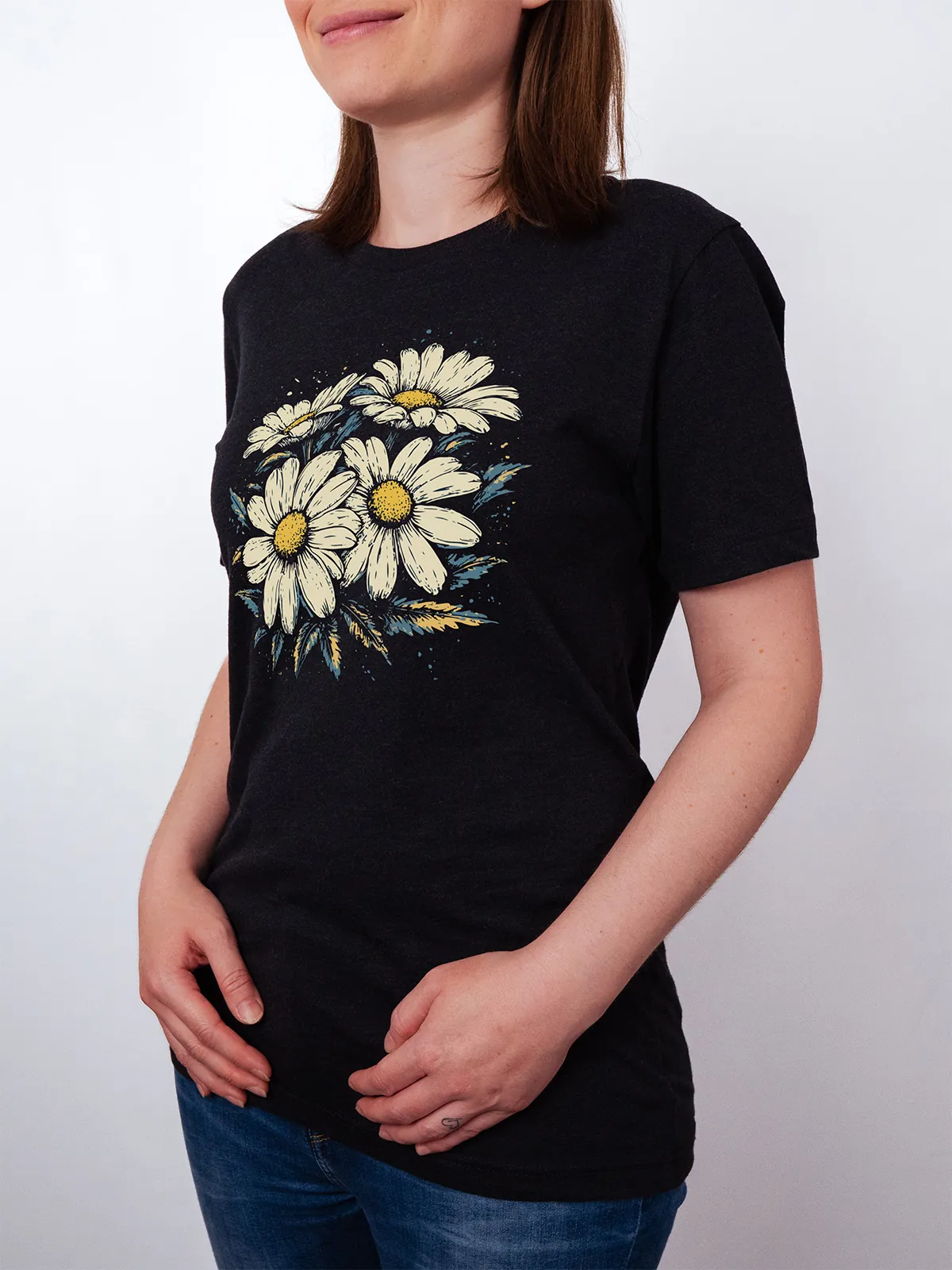 Gaensebluemchen Garten T-Shirt Black Heather - Neustart