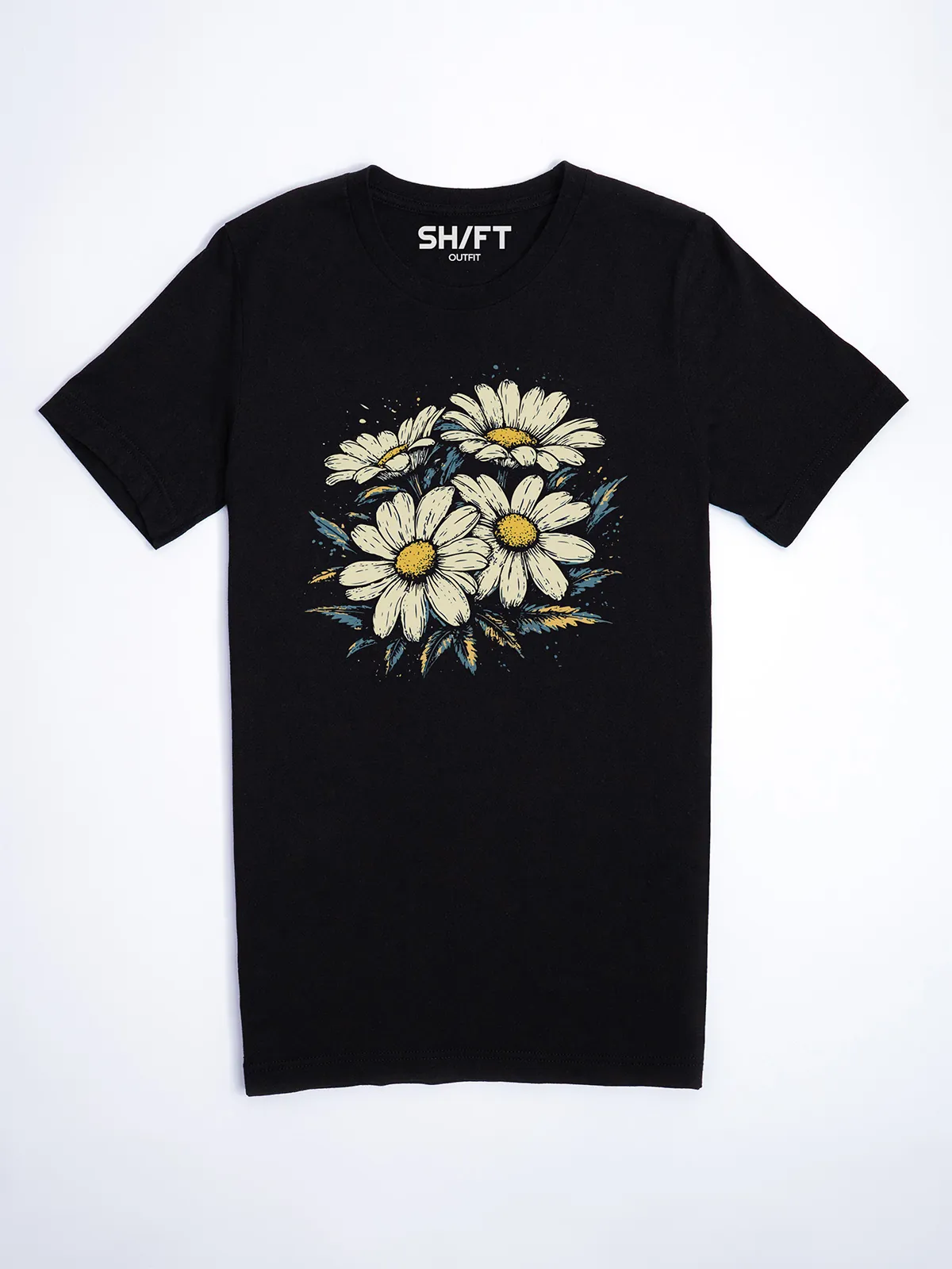 Gaensebluemchen Garten T-Shirt Black - Fruehling Kollektion