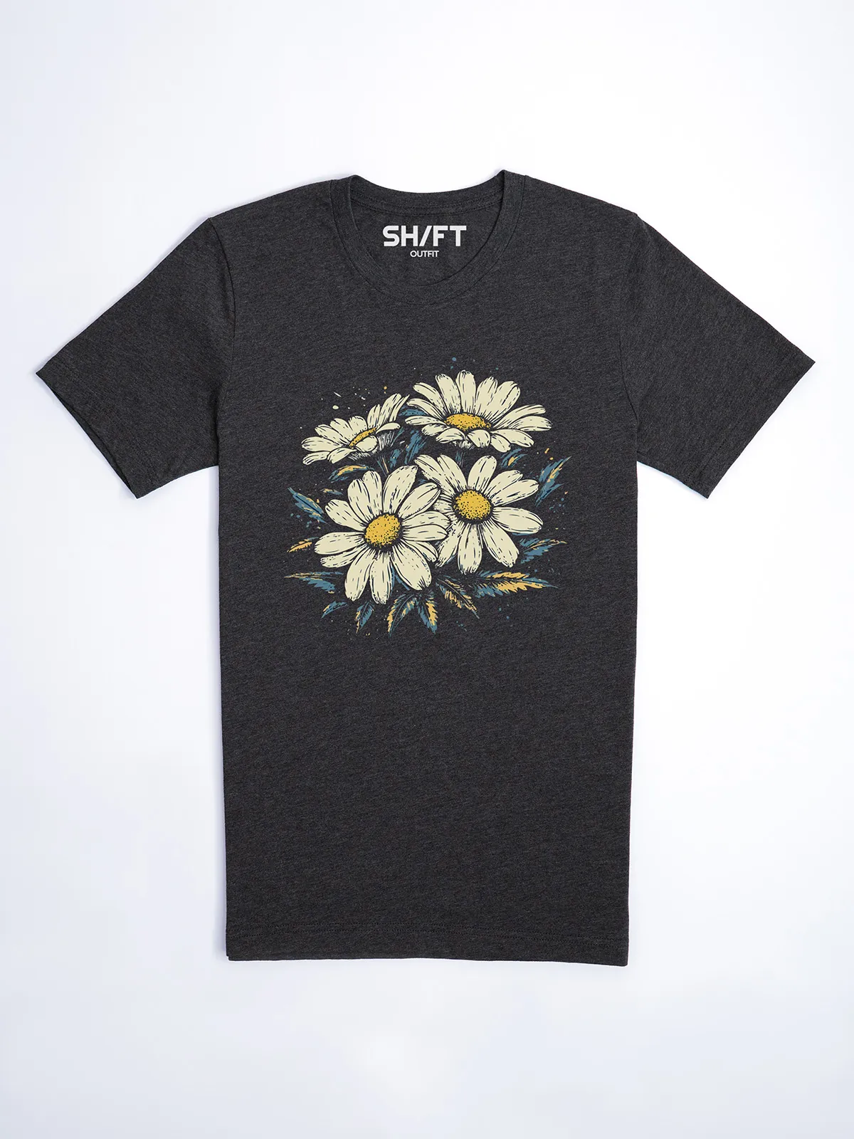 Gaensebluemchen Garten T-Shirt Dark Grey Heather - Fruehling mit ShiftOutfit