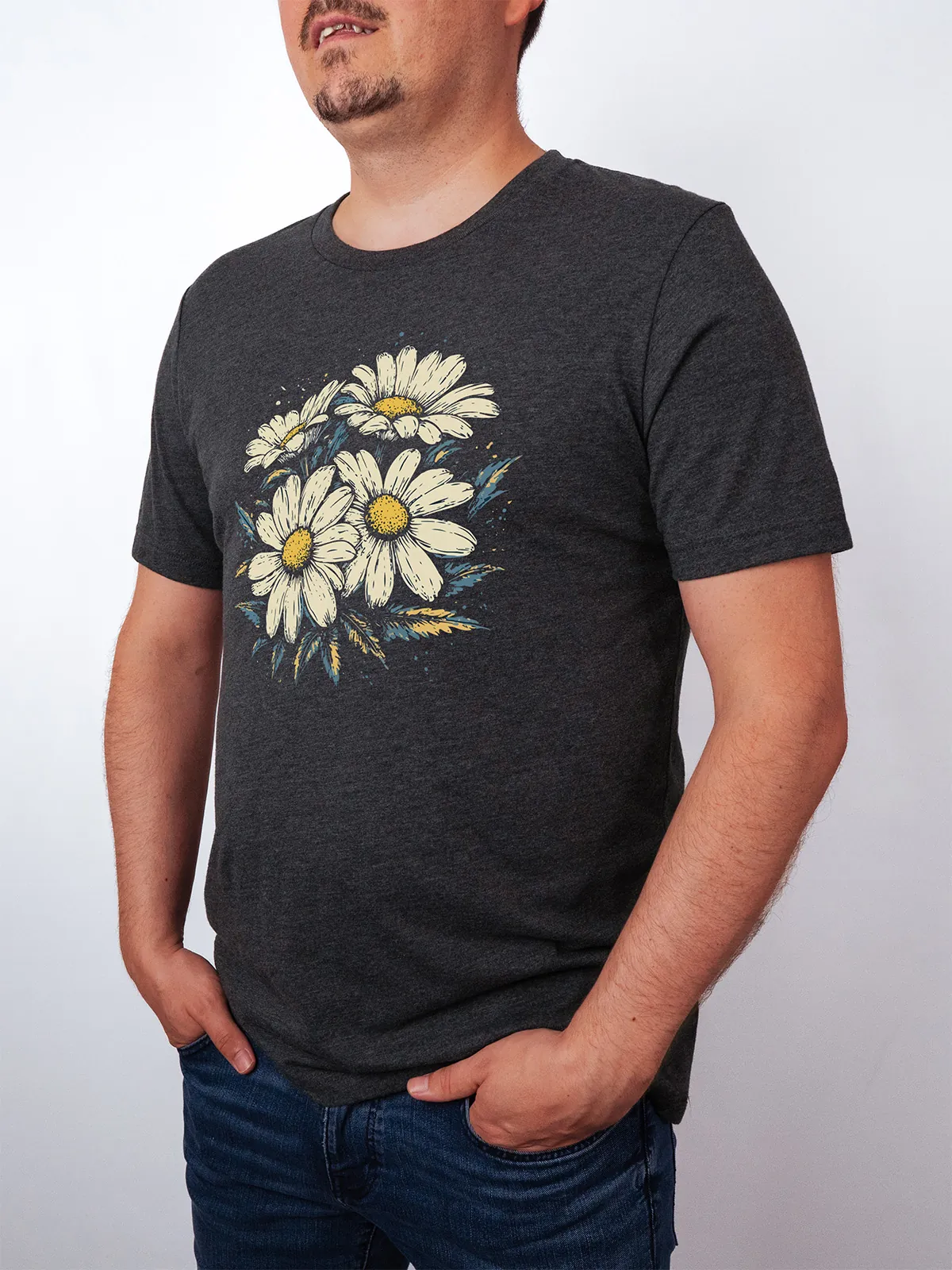 Gaensebluemchen Garten T-Shirt Dark Grey Heather - Fruehling Kollektion