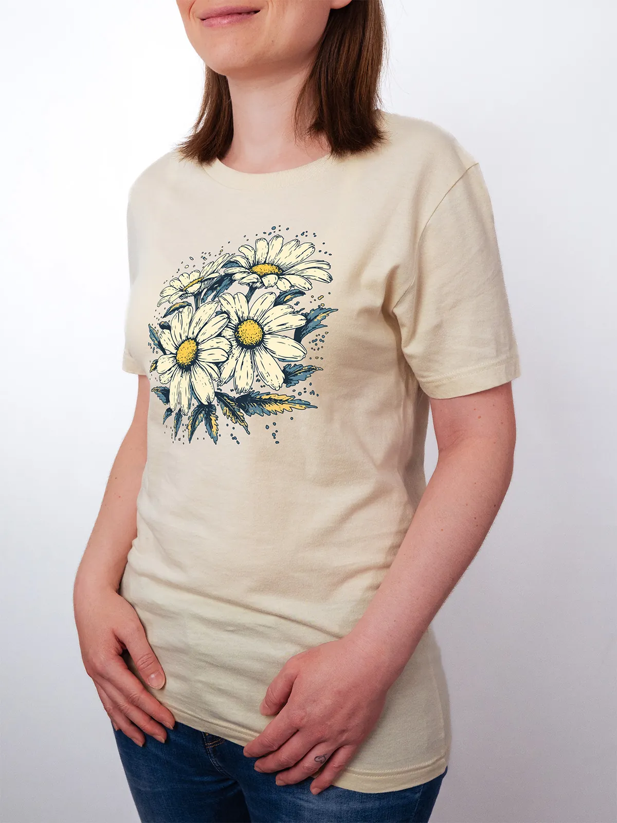 Gaensebluemchen Garten T-Shirt Soft Cream - Fruehling mit ShiftOutfit