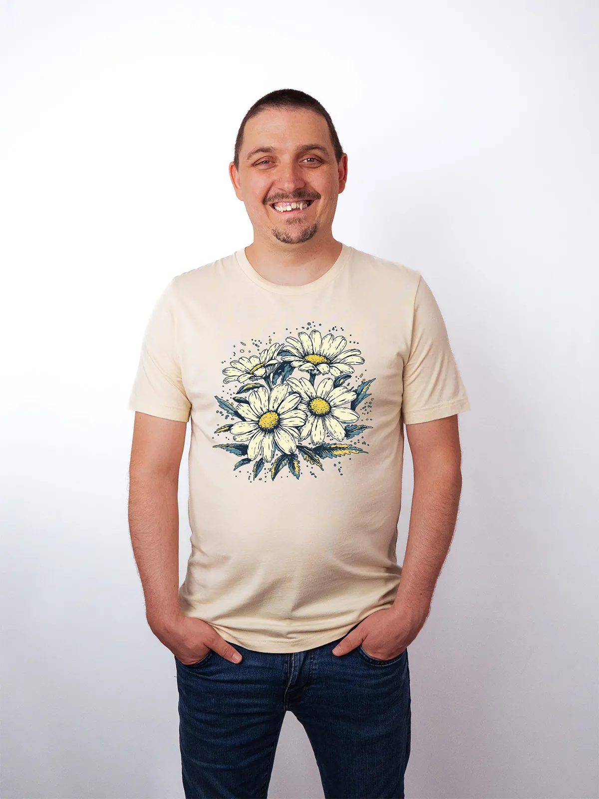 Gaensebluemchen Garten T-Shirt Soft Cream - Fruehling mit ShiftOutfit