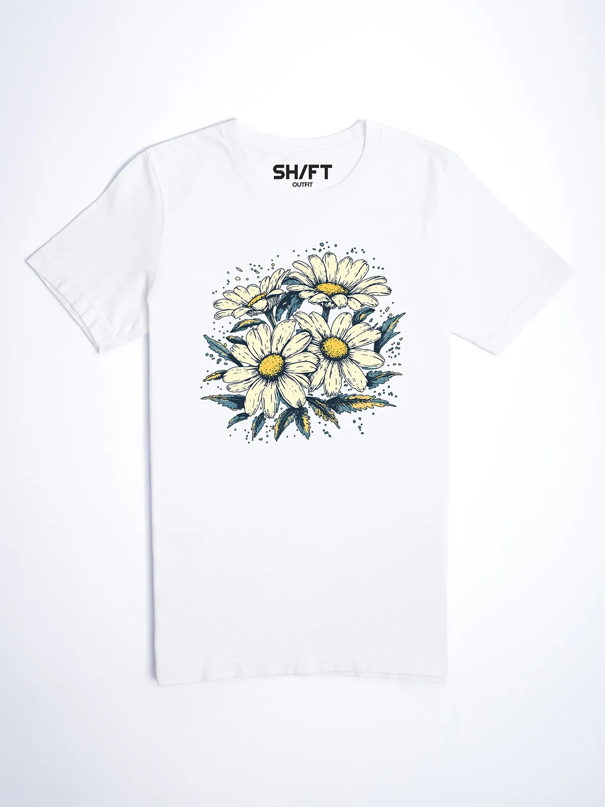 Gaensebluemchen Garten T-Shirt White - Fruehling mit ShiftOutfit