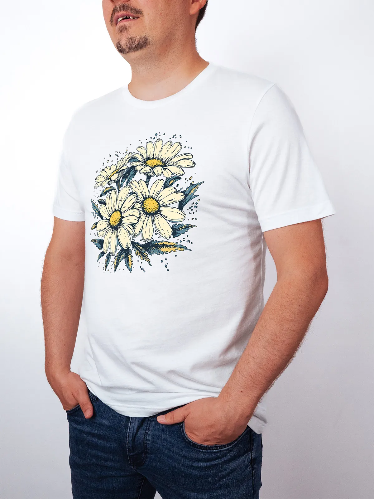 Gaensebluemchen Garten T-Shirt White - Fruehling mit ShiftOutfit