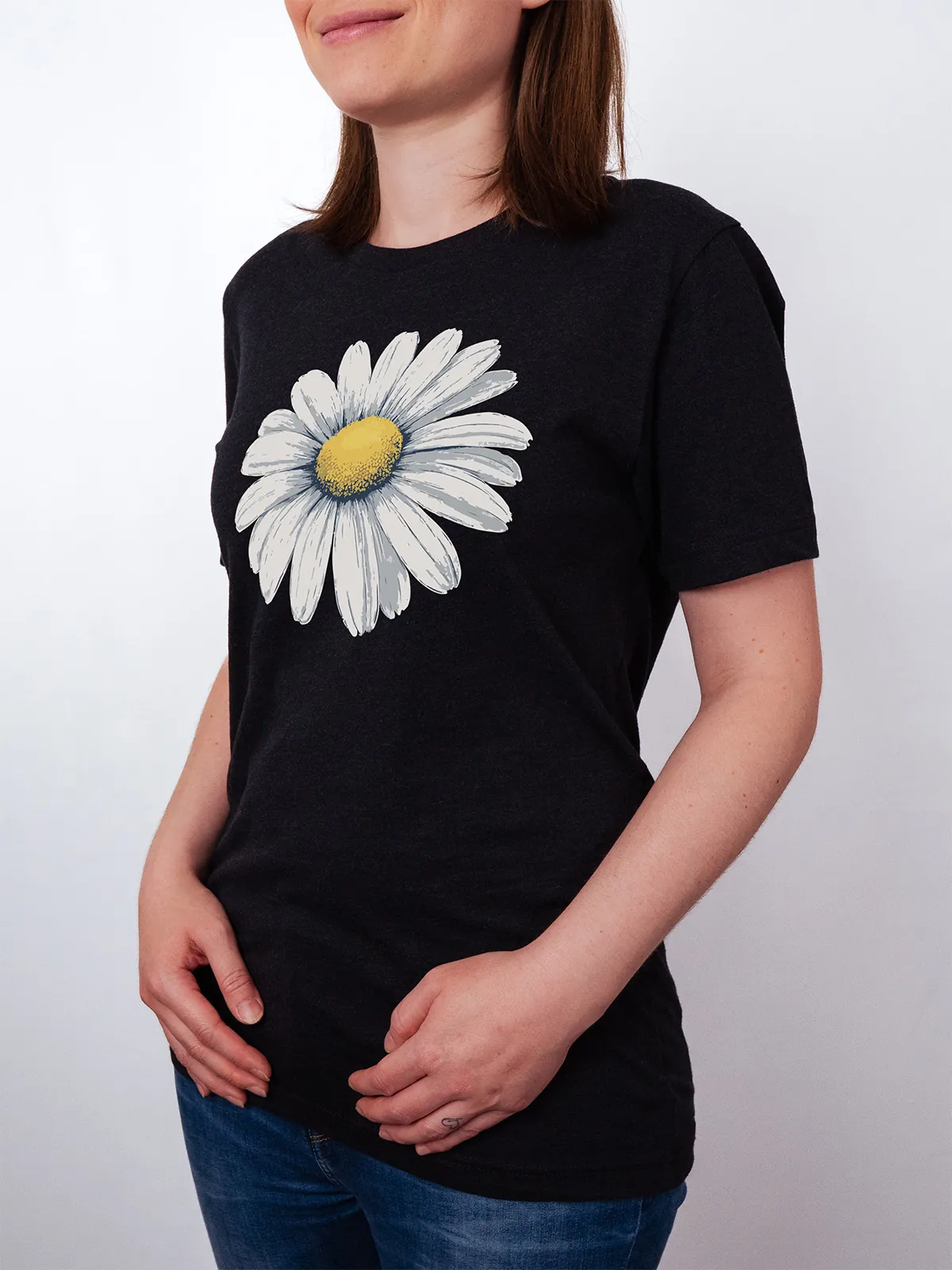 Gaensebluemchen Traum T-Shirt Black Heather - Fruehling mit ShiftOutfit