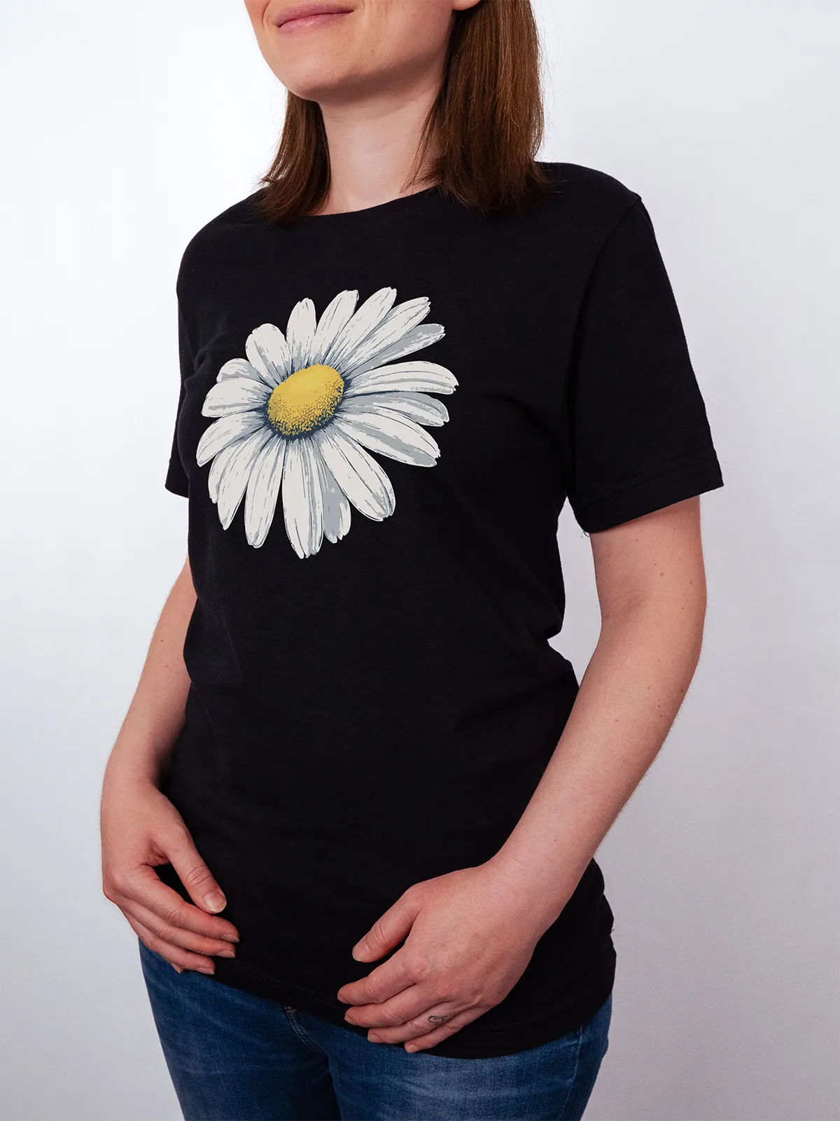 Gaensebluemchen Traum T-Shirt Black - Fruehling Kollektion