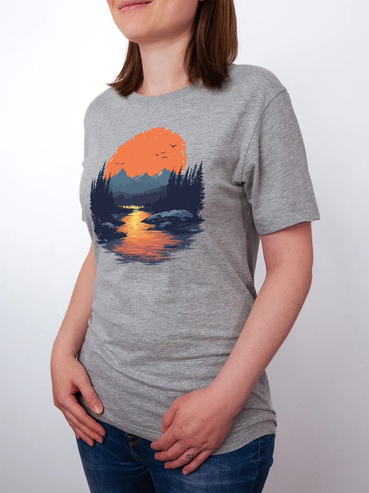 Goldenes Tal Athletic Heather T-Shirt - Fruehlingsmode