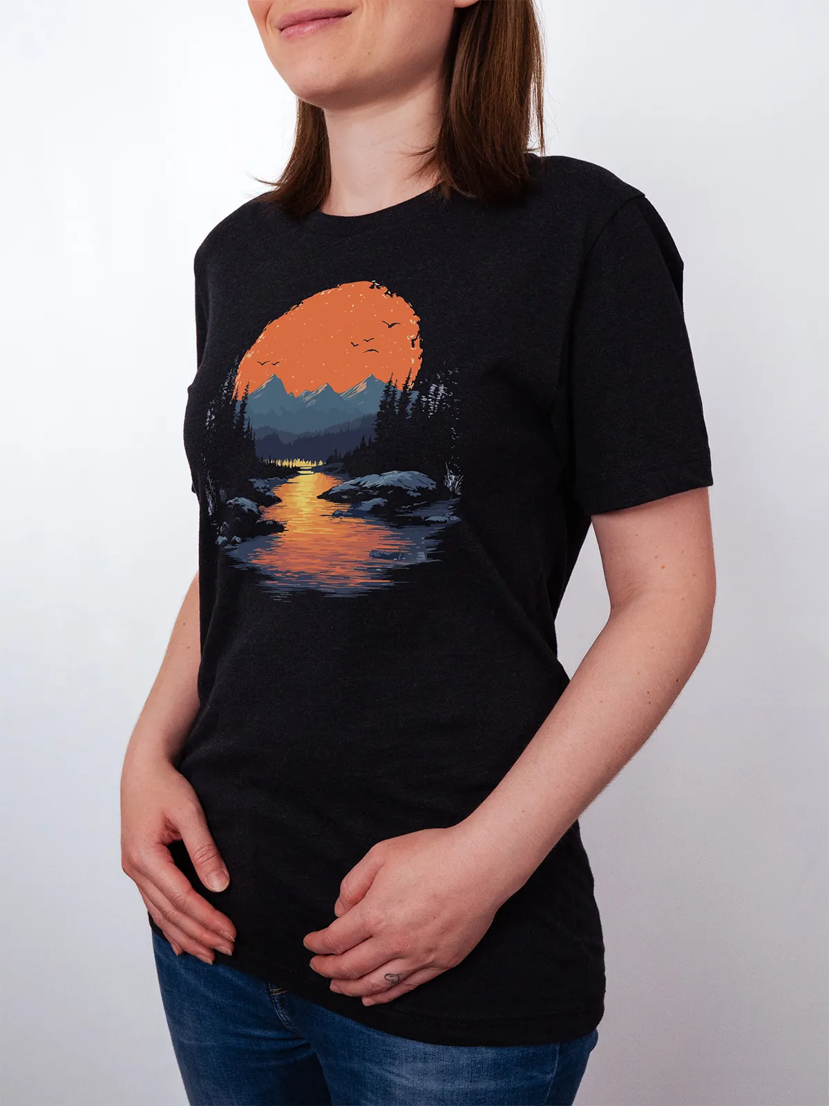 Goldenes Tal T-Shirt Black Heather - Fruehling Kollektion