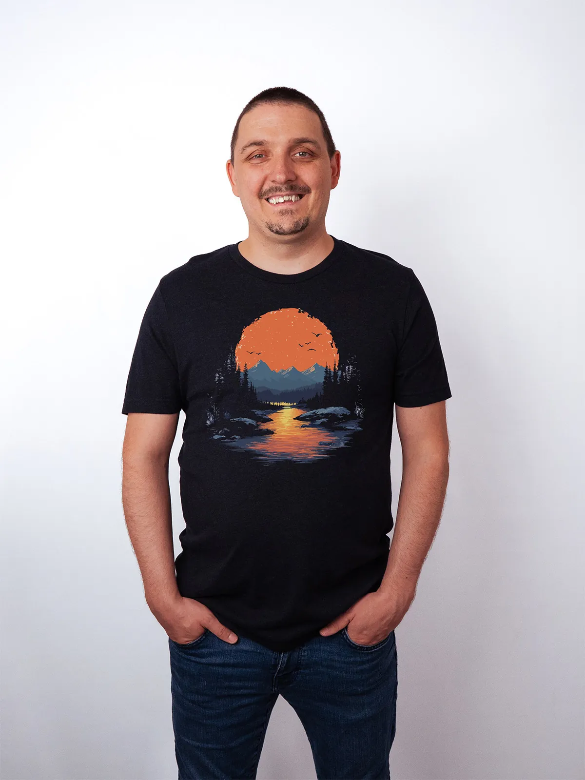 Goldenes Tal T-Shirt Black Heather - Fruehling ShiftOutfit