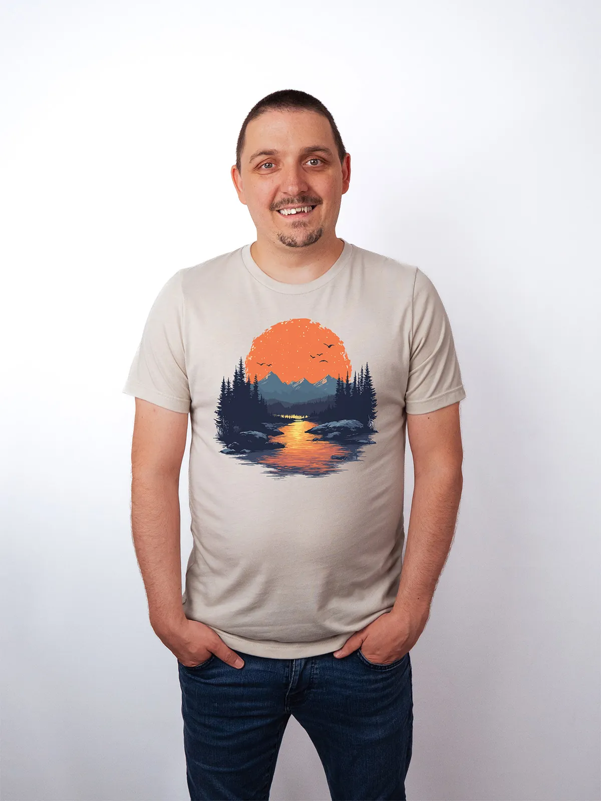 Goldenes Tal T-Shirt Heather Dust - Fruehling ShiftOutfit