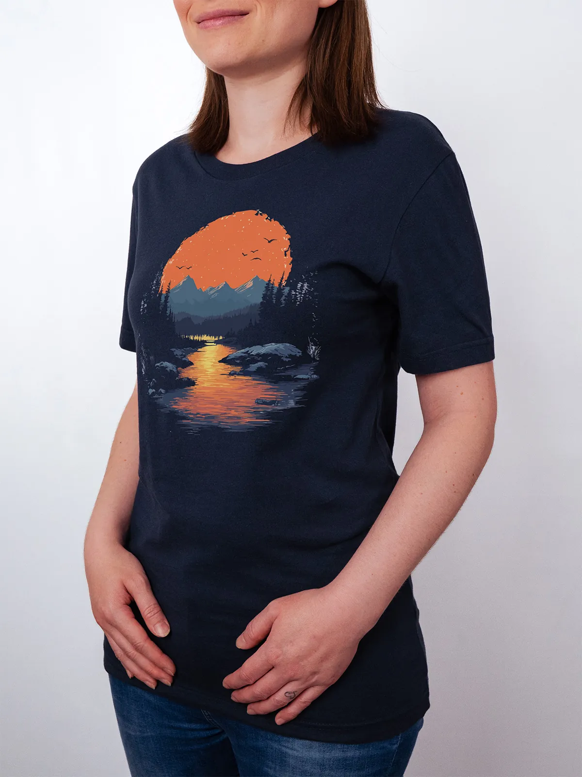 Goldenes Tal T-Shirt Navy - Fruehling Kollektion