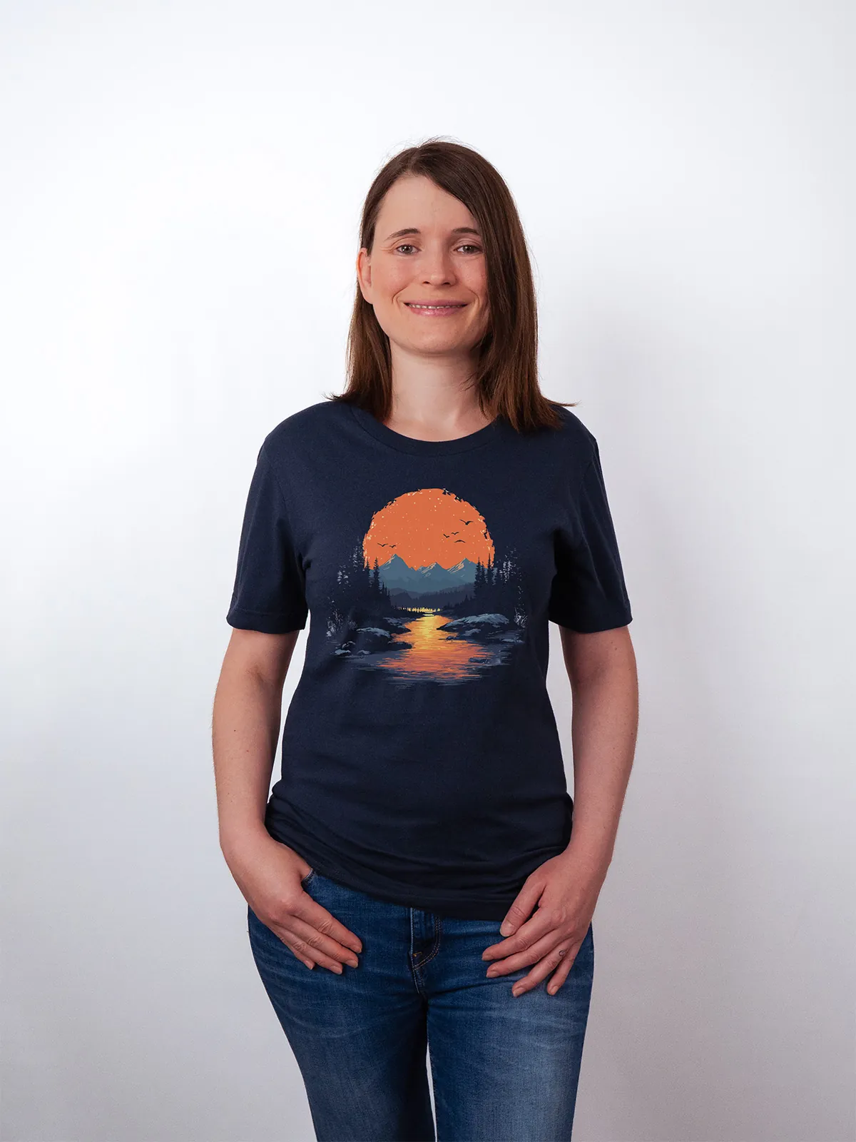 Goldenes Tal T-Shirt Navy - Fruehling Kollektion