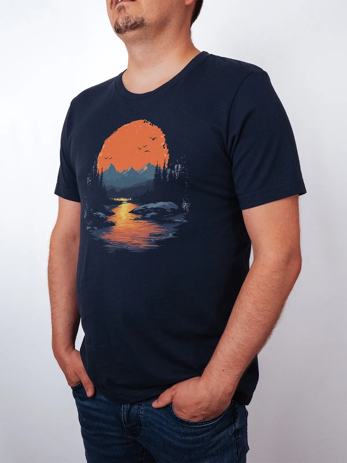 Goldenes Tal T-Shirt Navy - Neustart