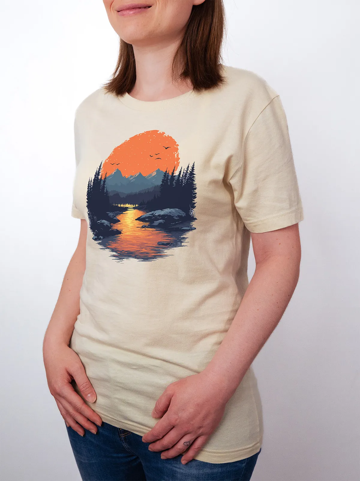 Goldenes Tal T-Shirt Soft Cream - Fruehling mit ShiftOutfit