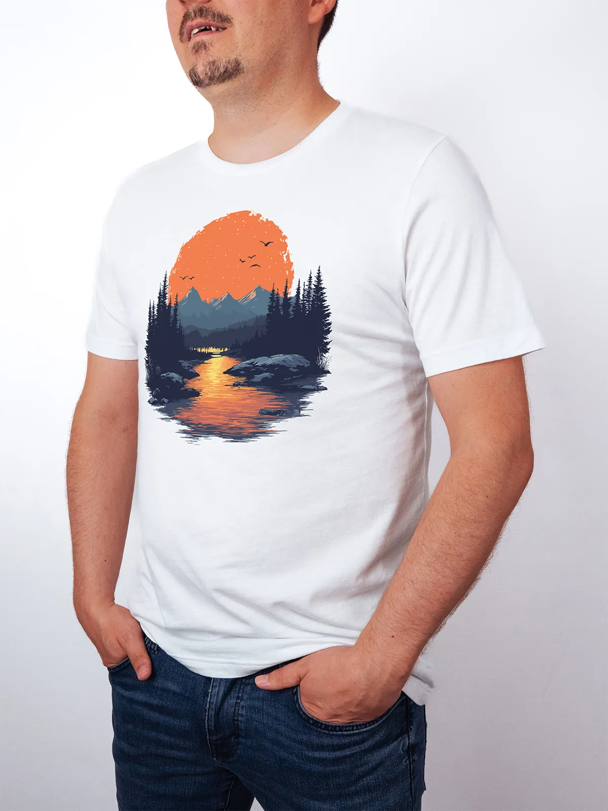 Goldenes Tal T-Shirt White - Fruehling ShiftOutfit