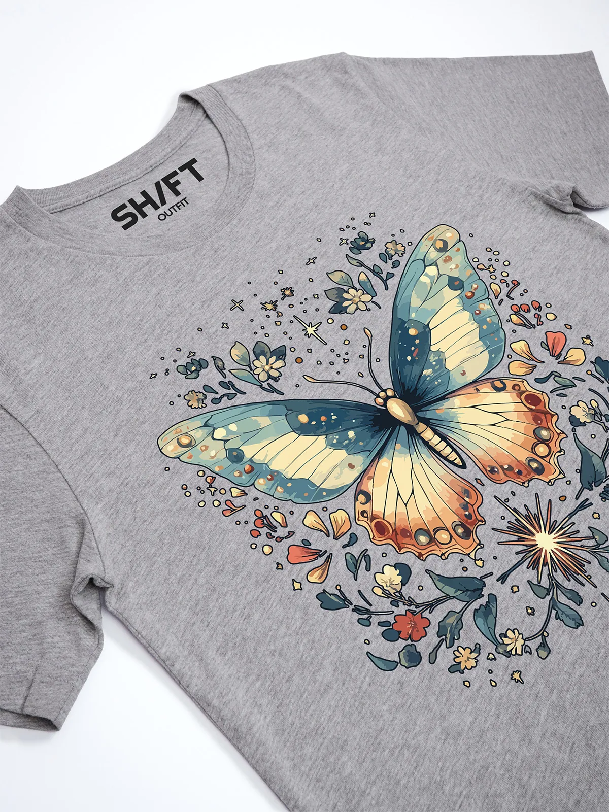 Himmlischer Schmetterling Athletic Heather T-Shirt - Fruehlingsmode