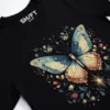 Himmlischer Schmetterling T-Shirt Black Heather - Fruehling ShiftOutfit