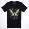 Himmlischer Schmetterling Black Heather T-Shirt - Fruehlingsmode
