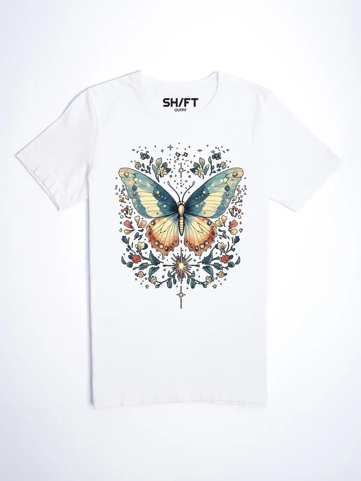 Himmlischer Schmetterling White T-Shirt - Fruehlingsmode