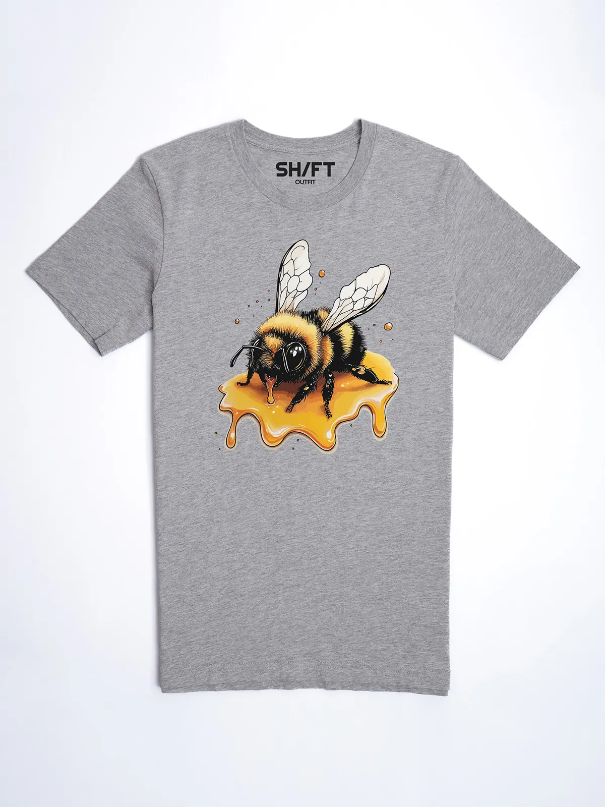 Honigbiene T-Shirt Athletic Heather - Fruehling ShiftOutfit