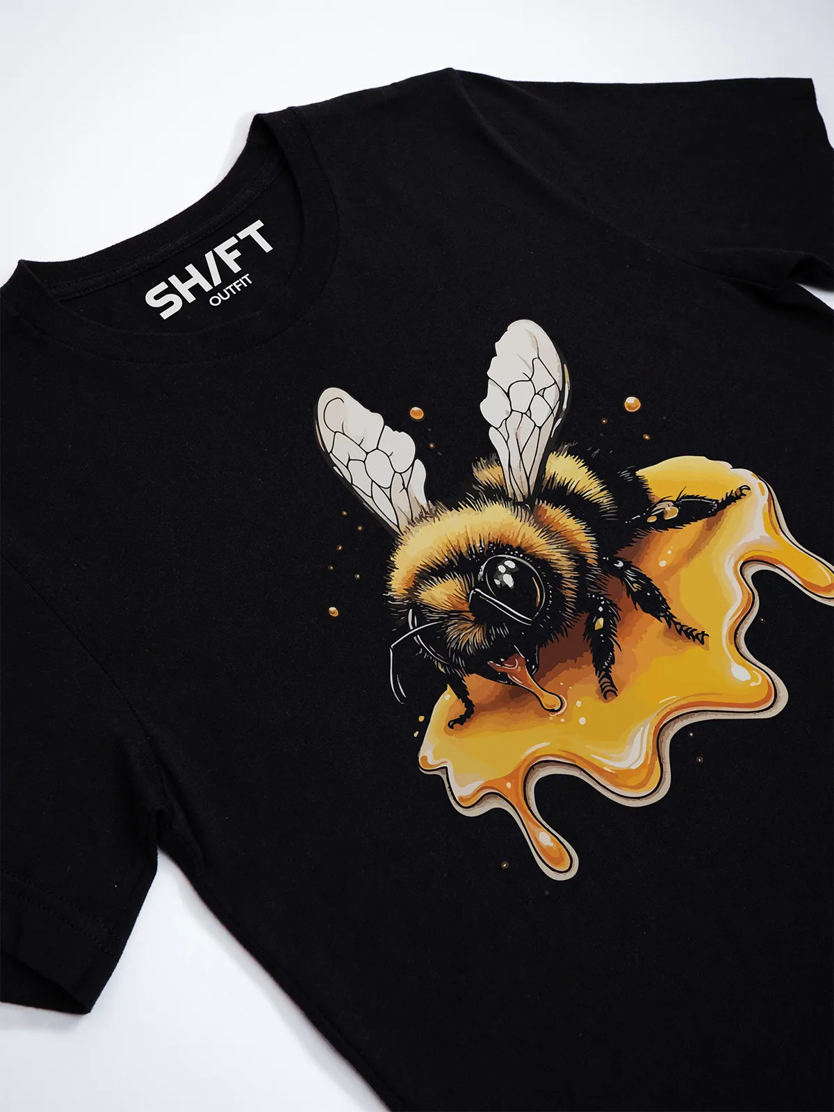 Honigbiene T-Shirt Black - Fruehling mit ShiftOutfit