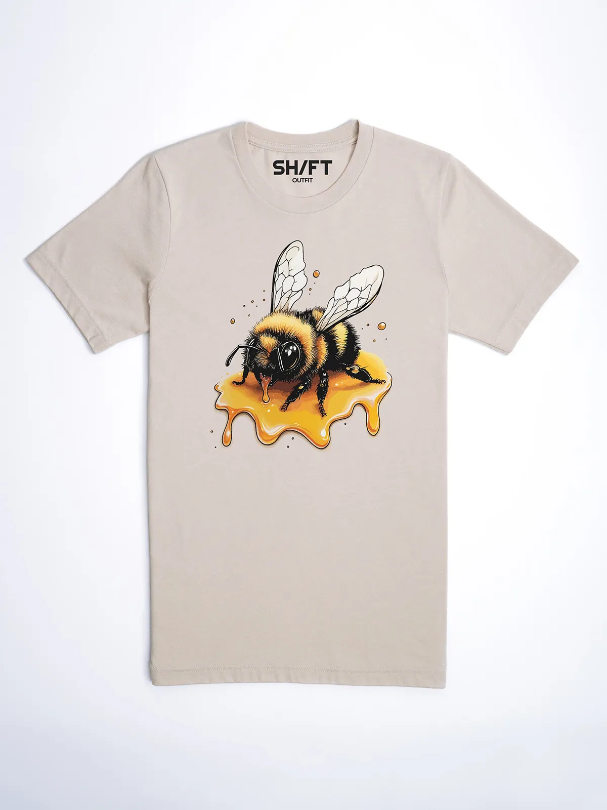 Honigbiene T-Shirt Heather Dust - Fruehling ShiftOutfit