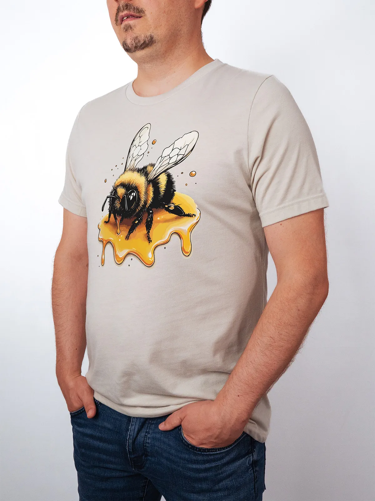 Honigbiene T-Shirt Heather Dust - Fruehling Kollektion