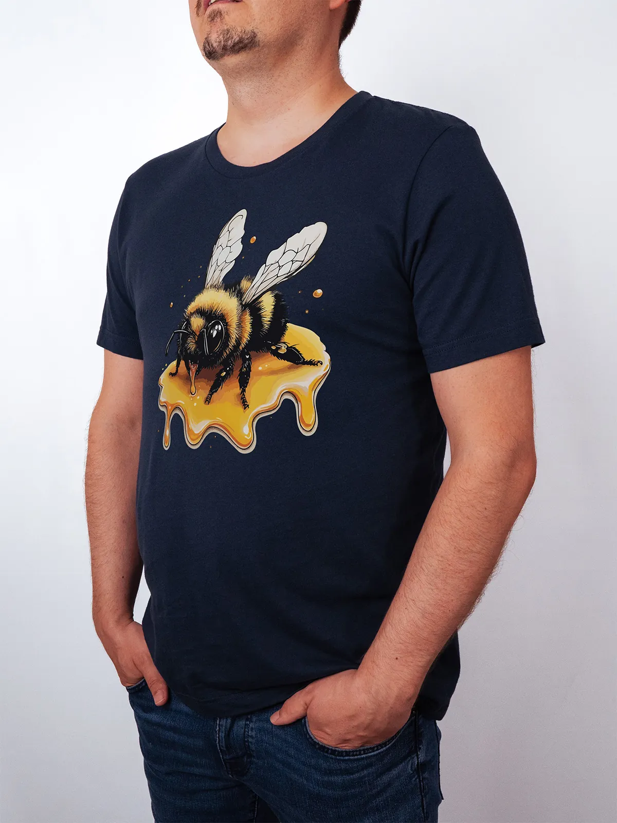 Honigbiene T-Shirt Navy - Fruehling ShiftOutfit