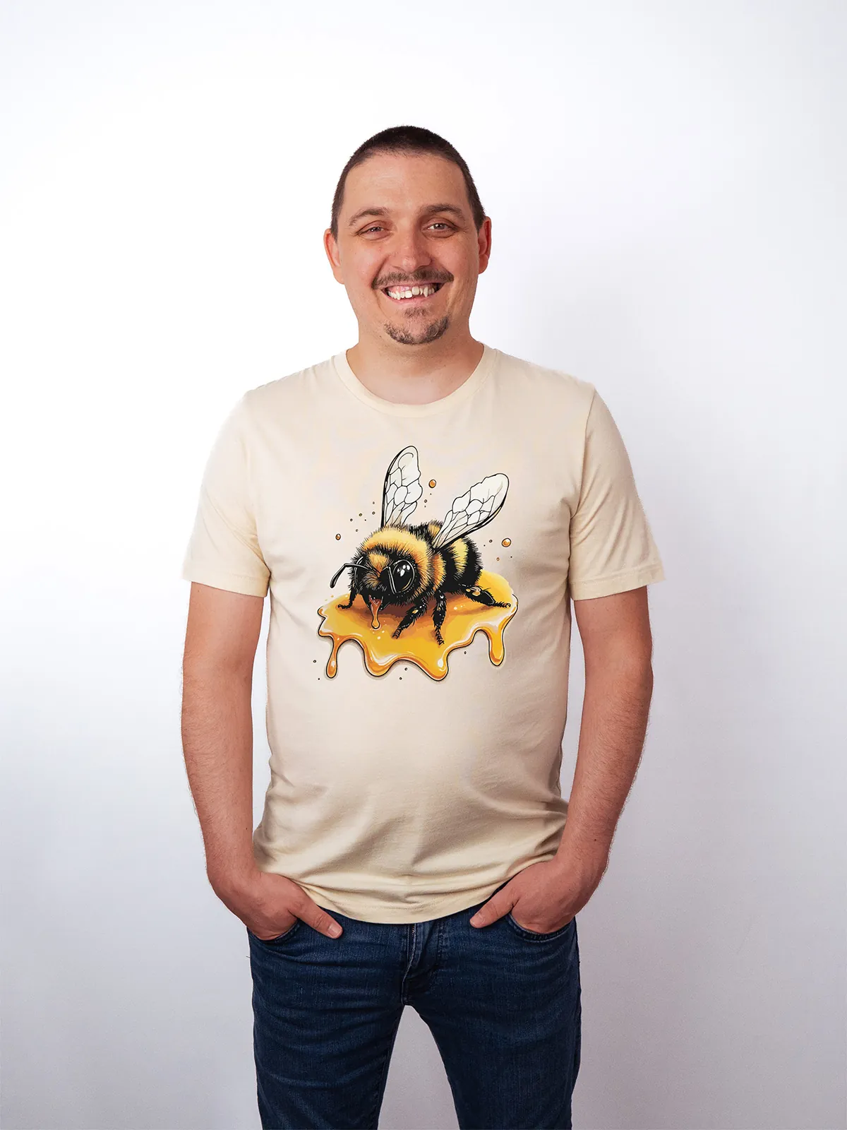 Honigbiene Soft Cream T-Shirt - Fruehlingsmode