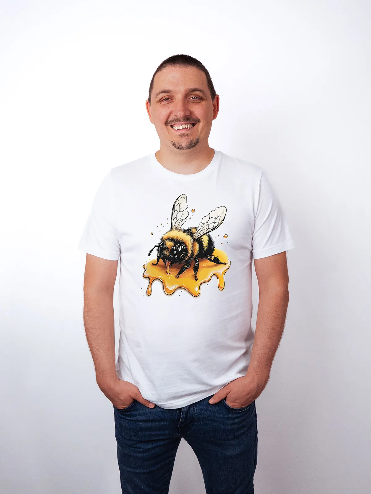 Honigbiene White T-Shirt - Fruehlingsmode