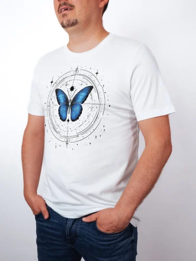 Kosmischer Schmetterling T-Shirt White - Neustart
