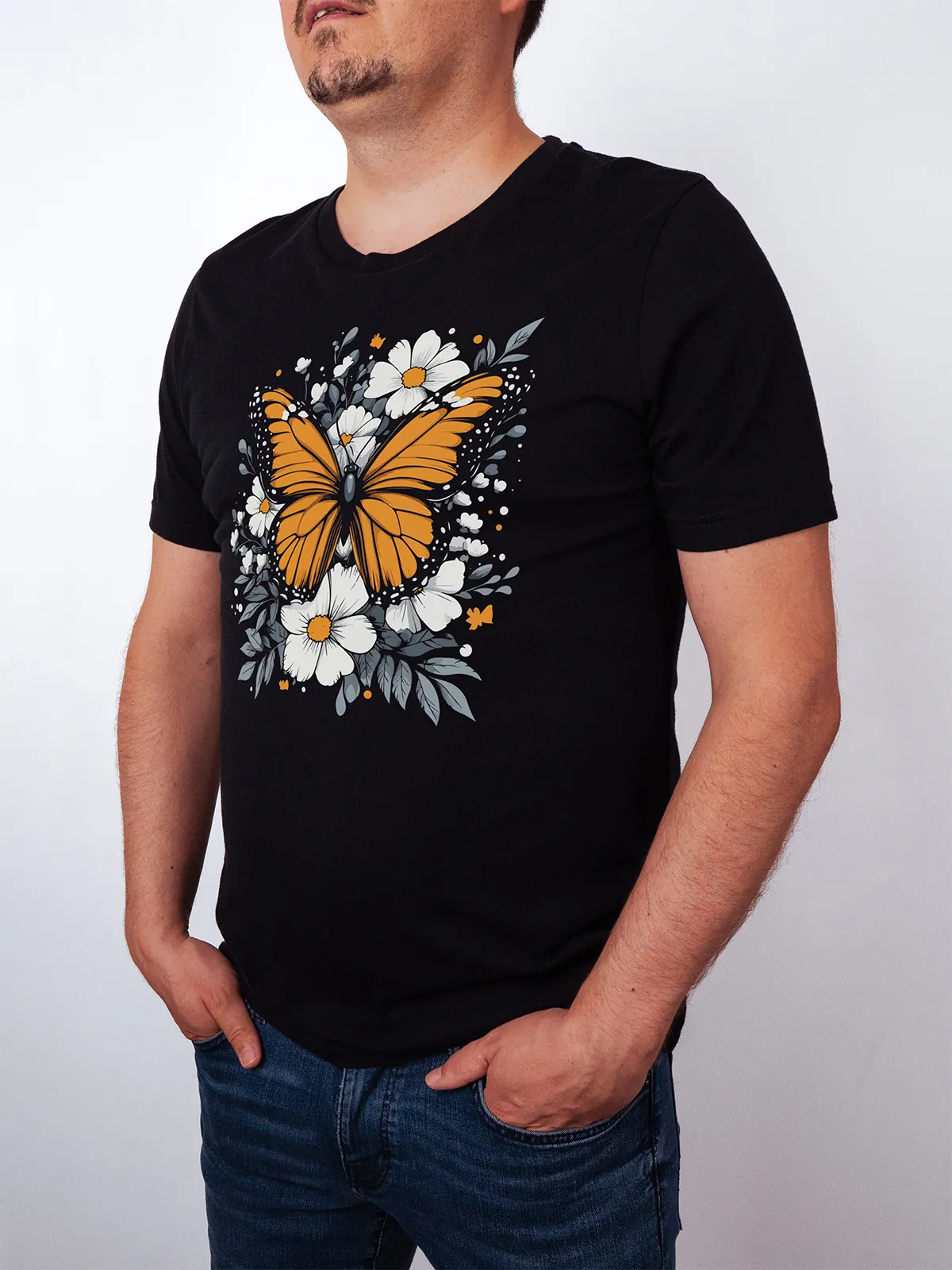 Monarch Bluete T-Shirt Black - Neustart