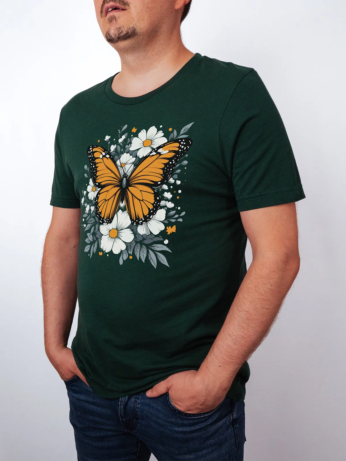 Monarch Bluete Forest T-Shirt - Fruehlingsmode