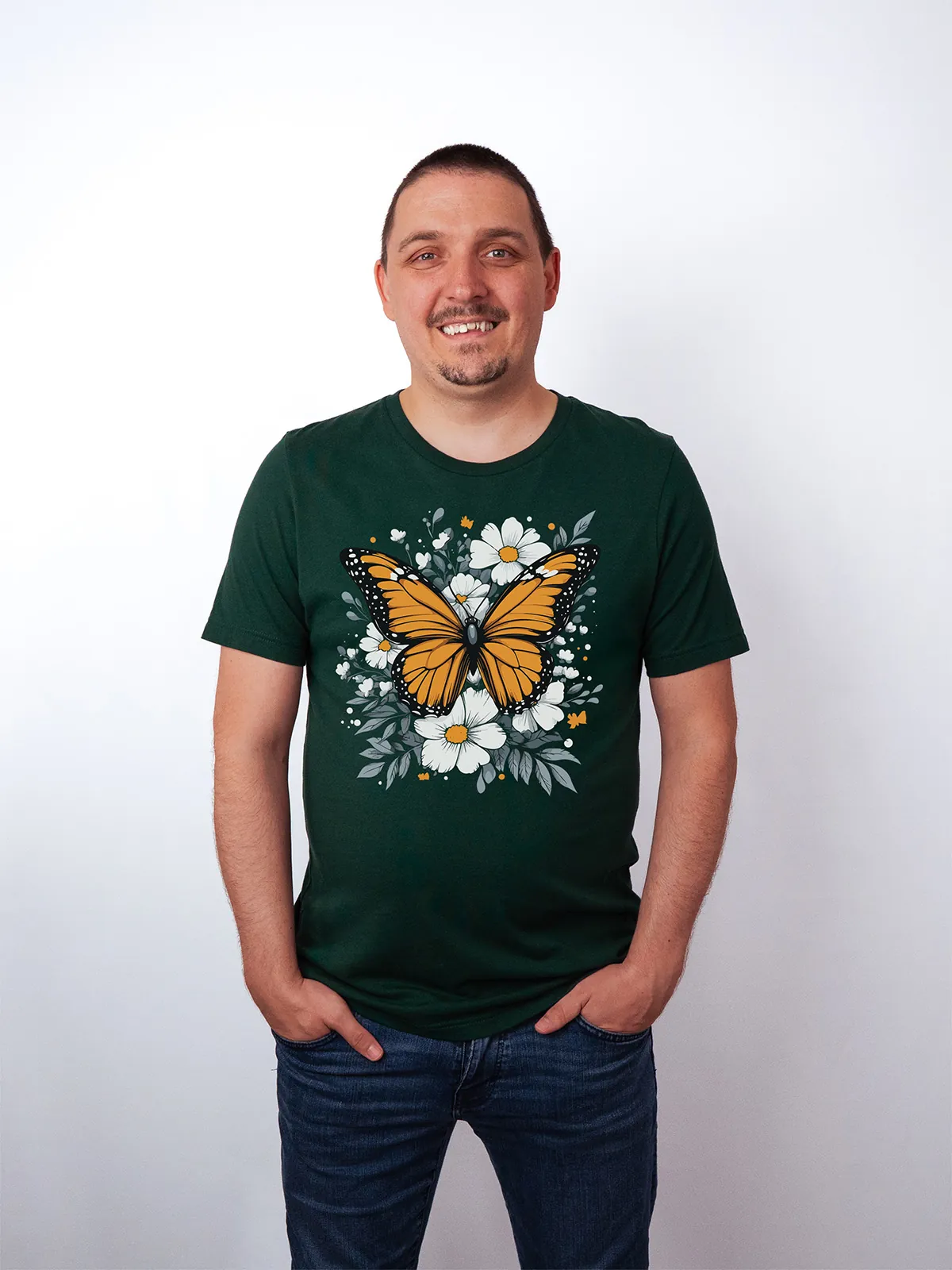 Monarch Bluete T-Shirt Forest - Fruehling mit ShiftOutfit