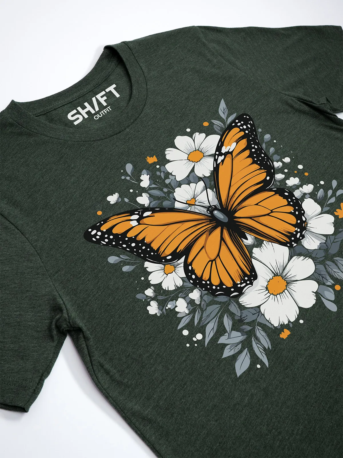 Monarch Bluete Heather Forest T-Shirt - Fruehlingsmode