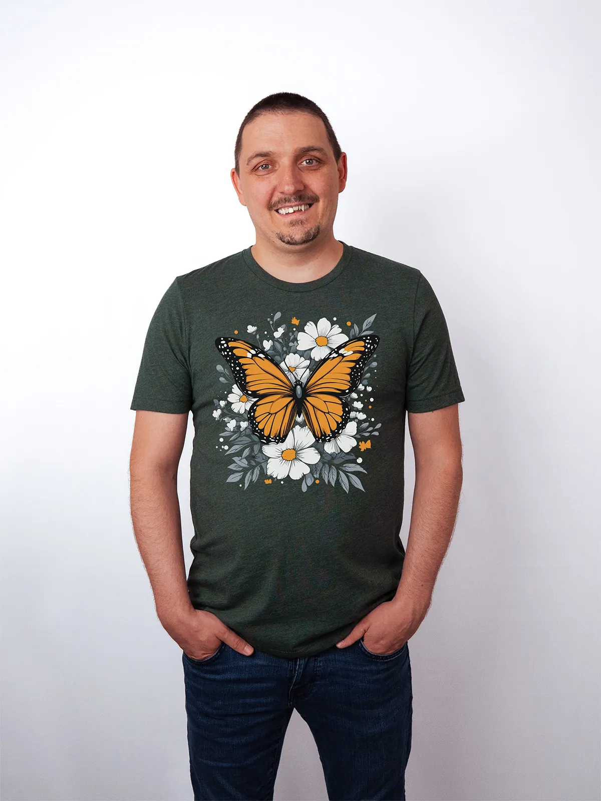 Monarch Bluete T-Shirt Heather Forest - Neustart
