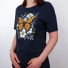 Monarch Bluete T-Shirt Navy - Fruehling Kollektion