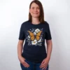 Monarch Bluete T-Shirt Navy - Fruehling ShiftOutfit