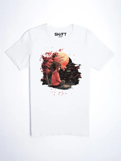 Mondbeglaenztes Refugium T-Shirt in White, Hauptansicht.