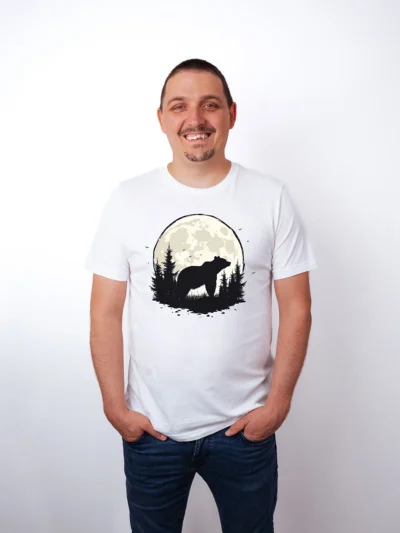 Mondbeschienener Baer T-Shirt White - Neustart