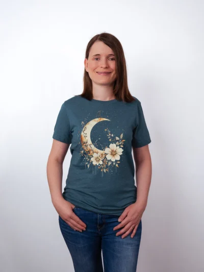 Mondbluete T-Shirt Heather Deep Teal - Fruehling ShiftOutfit