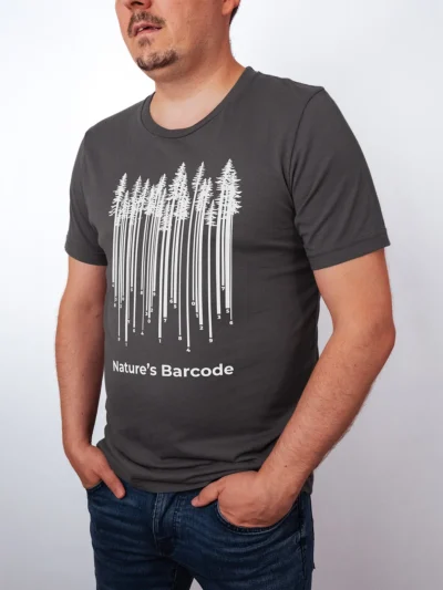 Natur Barcode Asphalt T-Shirt - Fruehlingsmode