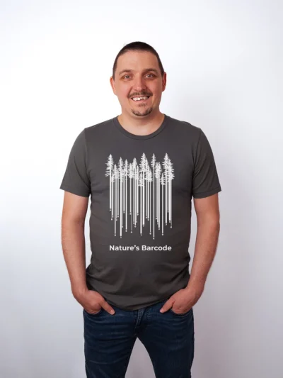 Natur Barcode T-Shirt Asphalt - Neustart