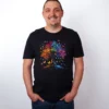 Regenbogen Baum T-Shirt Black Heather - Fruehling Kollektion