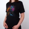Regenbogen Baum Black T-Shirt - Fruehlingsmode