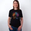 Regenbogen Baum Black T-Shirt - Fruehlingsmode